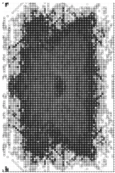 Hintergrund Mit Schwarz Weißen Pixeln Abstrakter Flyer Mit Quadraten — Stockvektor
