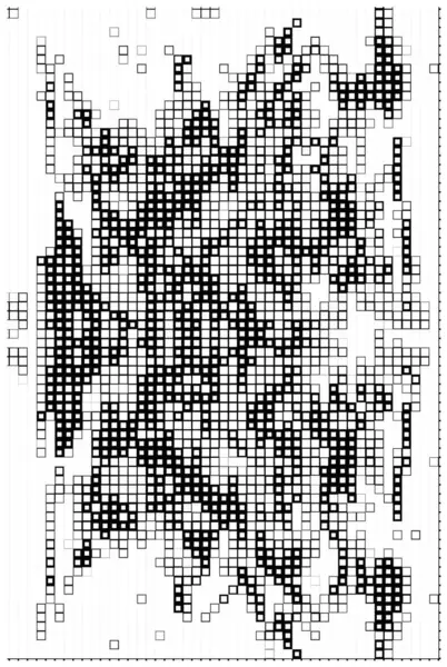 Fondo Con Píxeles Blanco Negro Folleto Abstracto Con Cuadrados — Archivo Imágenes Vectoriales