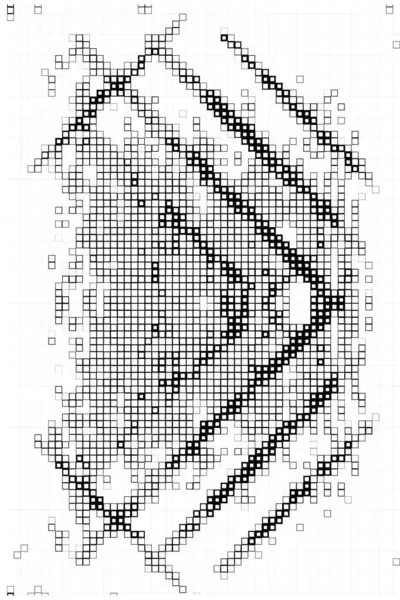 Sfondo Con Pixel Bianco Nero Volantino Astratto Con Quadrati — Vettoriale Stock