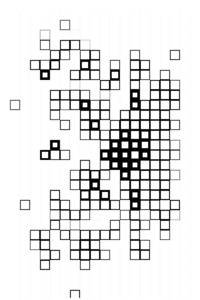 Креативный Абстрактный Плакат Обои Черно Белыми Пикселями — стоковый вектор