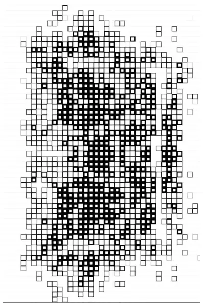 Creatieve Abstracte Poster Behang Met Zwart Wit Pixels — Stockvector