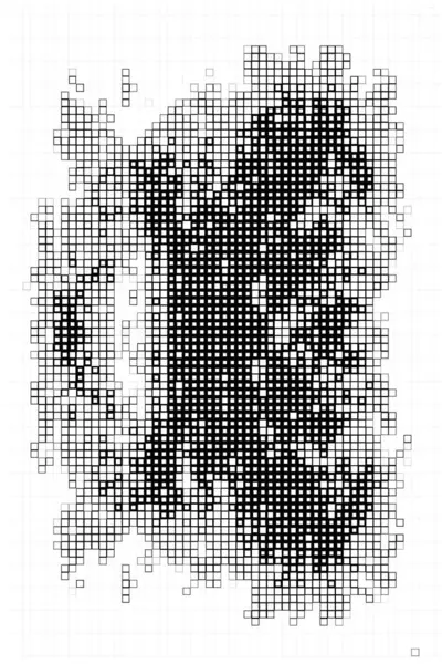 Kreatywny Abstrakcyjny Plakat Tapeta Czarno Białymi Pikselami — Wektor stockowy