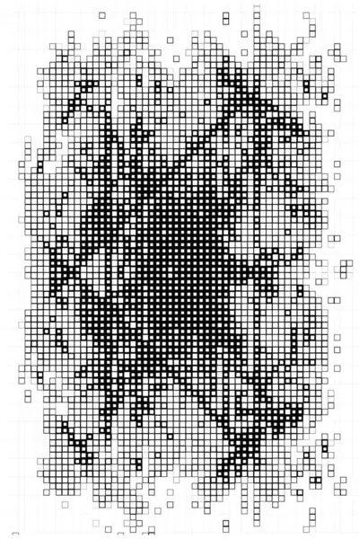 Δημιουργική Και Αφηρημένη Αφίσα Ταπετσαρία Ασπρόμαυρα Εικονοστοιχεία — Διανυσματικό Αρχείο