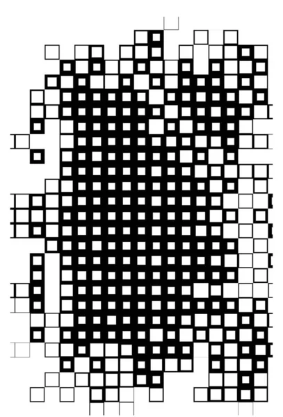 Cartaz Criativo Abstrato Papel Parede Com Pixels Preto Branco —  Vetores de Stock