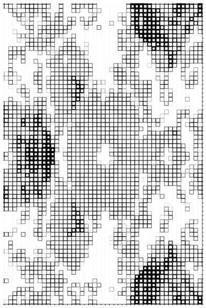 Шаблон Квадратными Пикселями Абстрактный Черно Белый Плакат — стоковый вектор