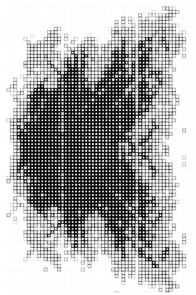 Kreative Textur Abstraktes Plakat Tapete Mit Schwarz Weißen Pixeln — Stockvektor