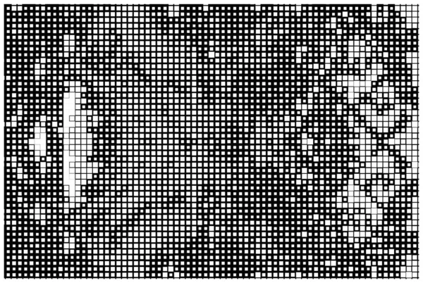 Abstrakte Schwarz Weiß Textur Oberfläche Mit Quadratischen Pixeln — Stockvektor