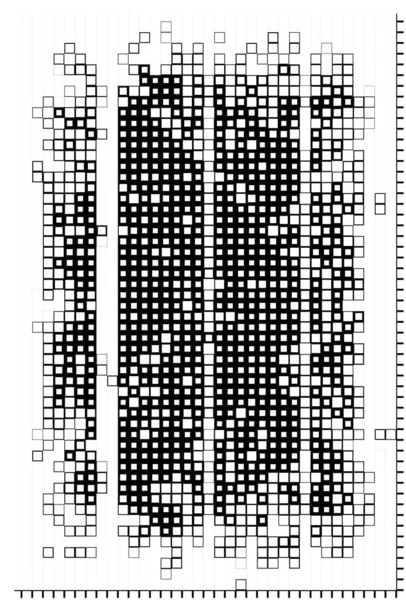 Textura Creativa Póster Abstracto Fondo Pantalla Con Píxeles Blanco Negro — Vector de stock