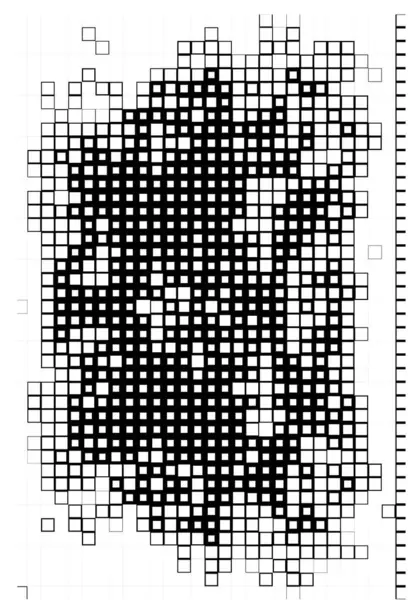 Texture Créative Affiche Abstraite Papier Peint Avec Pixels Noirs Blancs — Image vectorielle