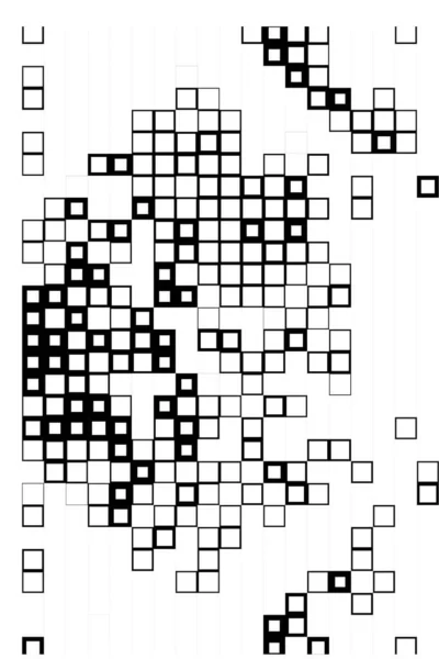 創造的なテクスチャ 抽象的なポスター 黒と白のピクセルが付いている壁紙 — ストックベクタ