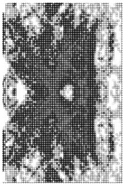 Tasarım için soyut siyah beyaz kareler. Geometrik süs