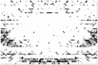 Tasarım için soyut siyah beyaz kareler. Geometrik süs