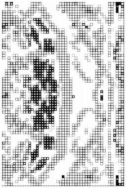 Tasarım için soyut siyah beyaz kareler. Geometrik süs