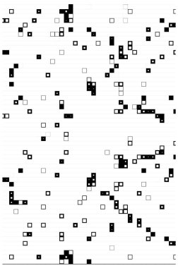 Tasarım için soyut siyah beyaz kareler. Geometrik süs