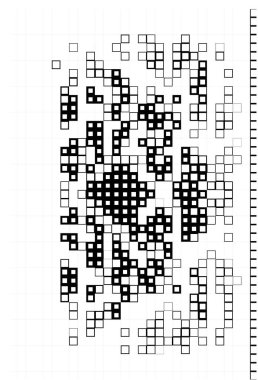 Soyut yüzey. Siyah beyaz pikselli duvar kağıdı