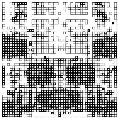 abstract mosaic   black and white background