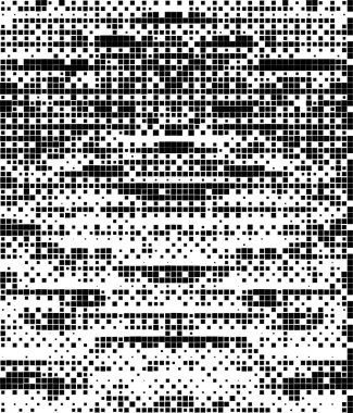 Çizgiler ve karelerle soyut siyah beyaz arkaplan, vektör illüstrasyonu