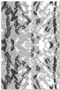 Soyut poster. Siyah beyaz kare şekilli duvar kağıdı