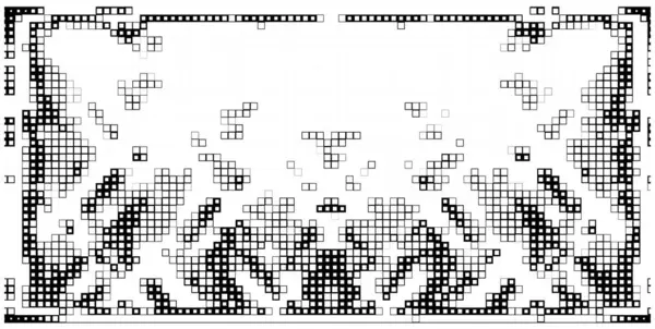 Dekorativní Černobílé Pozadí Čtverci Vektorové Ilustrace — Stockový vektor