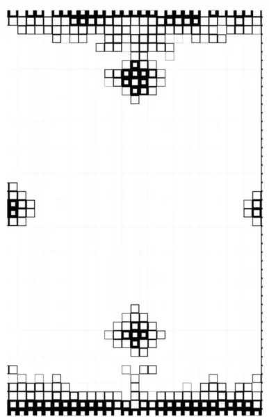 Decoratieve Zwart Wit Achtergrond Met Vierkanten Vector Illustratie — Stockvector