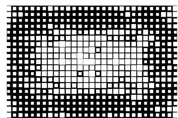 Abstrakcyjne Czarno Białe Kwadraty Geometryczne Projektowania — Wektor stockowy