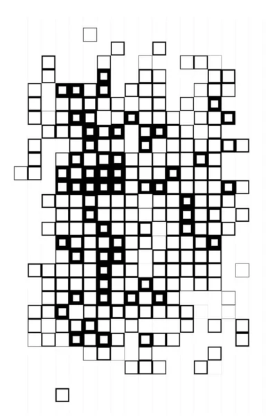Modèle Abstrait Papier Peint Avec Pixels Noirs Blancs — Image vectorielle