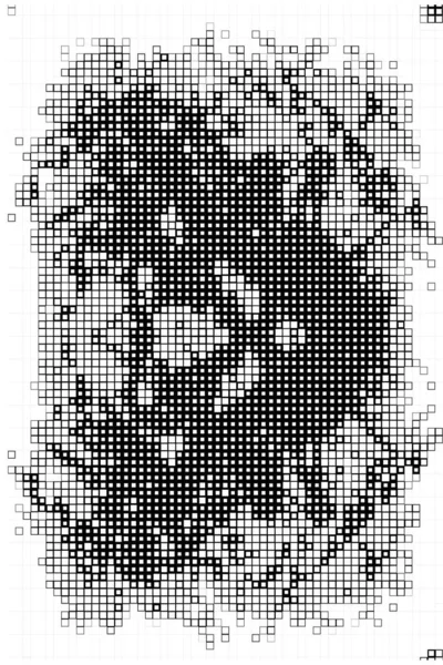 Abstracte Template Behang Met Zwart Wit Pixels — Stockvector