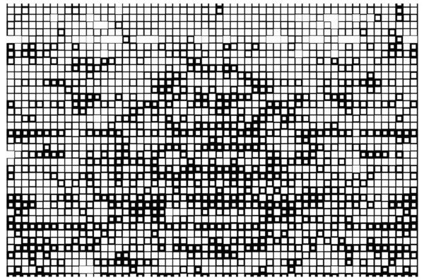 Semplice Poster Carta Parati Con Pixel Quadrati Bianco Nero — Vettoriale Stock