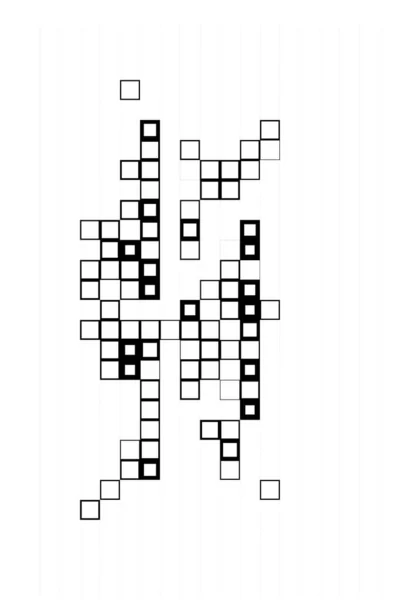 Modèle Abstrait Papier Peint Avec Pixels Noirs Blancs — Image vectorielle