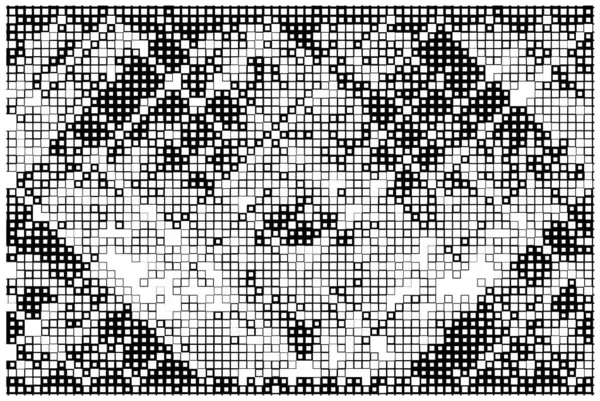 Μοτίβο Μαύρο Και Άσπρο Τετράγωνο Pixels Αφηρημένη Αφίσα — Διανυσματικό Αρχείο
