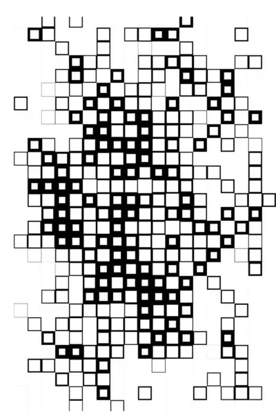 Abstraktní Tapety Rozložení Černobílými Pixely — Stockový vektor