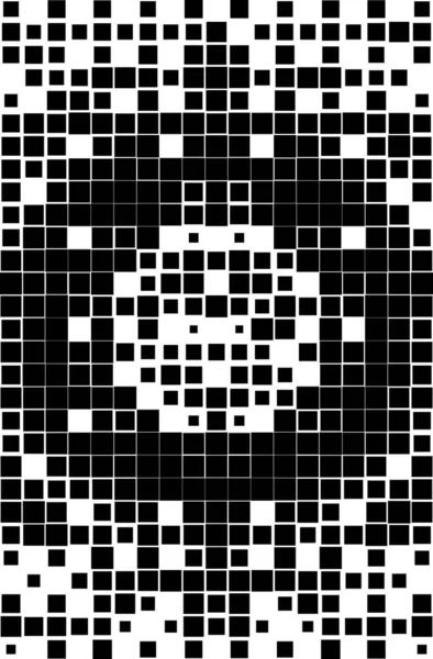 Geometric Black White Pattern Vector Illustration Seamless Background — Vetor de Stock