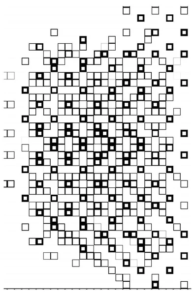 Abstract Behang Lay Out Met Zwart Wit Pixels — Stockvector