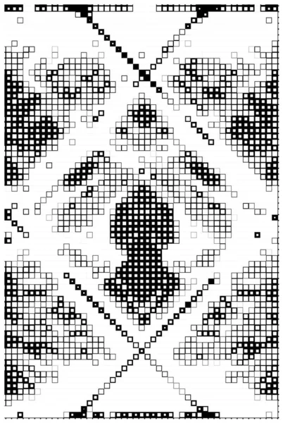 Полутоновая Мозаика Черный Белый Фон Дизайна — стоковый вектор