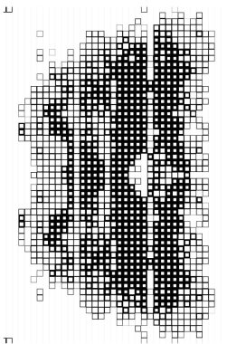 Yaratıcı ve soyut uçucu. Siyah beyaz pikselli duvar kağıdı