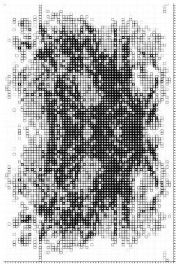 Yaratıcı ve soyut uçucu. Siyah beyaz pikselli duvar kağıdı