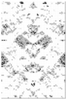 Siyah ve beyaz kareler ve pikseller. soyut arkaplan