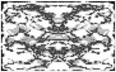 siyah ve beyaz tonların efektlerini de içeren tek renkli soyut desen