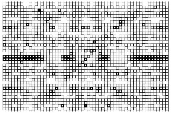 Abstrakcyjne Tło Czarno Białymi Kwadratami Pikselami — Wektor stockowy