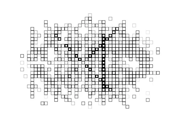 クリエイティブで抽象的なチラシ 黒と白のピクセルが付いている壁紙 — ストックベクタ