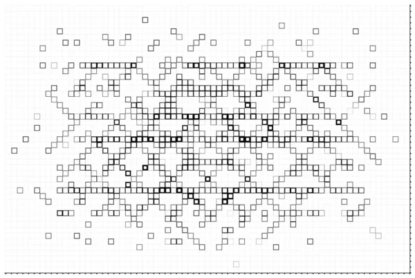 Zwart Wit Vierkanten Pixels Abstracte Achtergrond — Stockvector