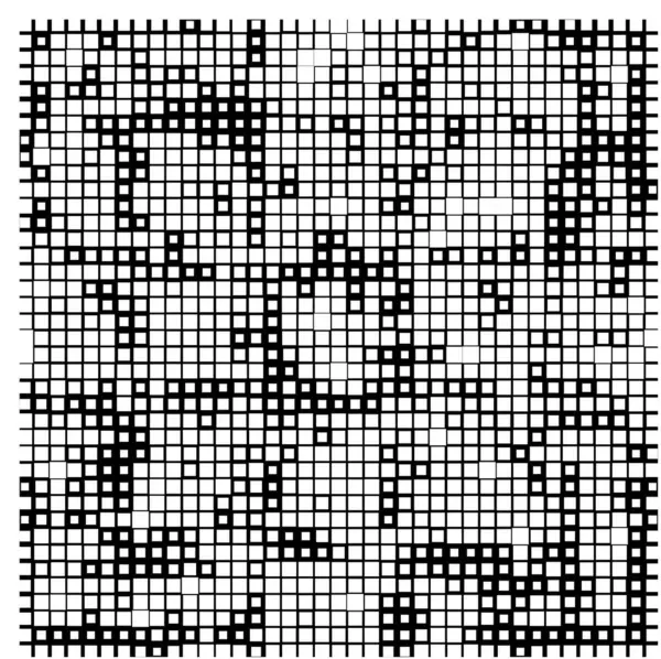Czarno Białe Kwadraty Piksele Abstrakcyjne Tło — Wektor stockowy