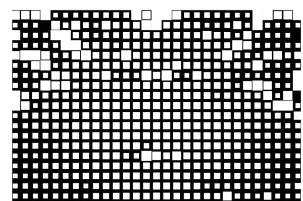 Siyah Beyaz Kareler Pikseller Soyut Arkaplan — Stok Vektör