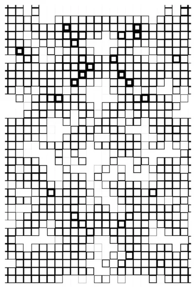 Cuadrados Píxeles Blanco Negro Fondo Abstracto — Archivo Imágenes Vectoriales