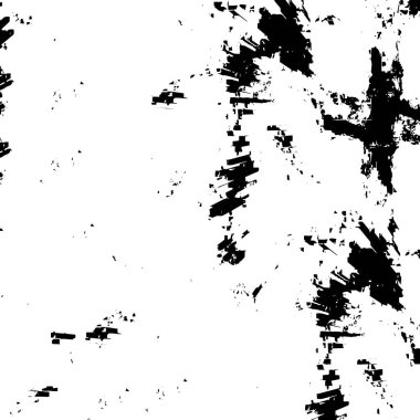 Çizik ve çiziklerle dolu siyah beyaz bir arka plan. Soyut vektör illüstrasyonu.