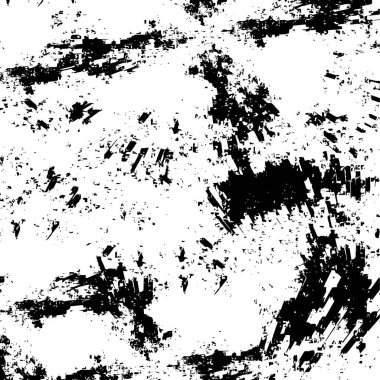 Çizik ve çiziklerle dolu siyah beyaz bir arka plan. Soyut vektör illüstrasyonu.