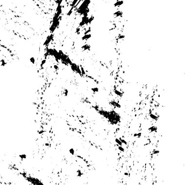 Çizik ve çiziklerle dolu siyah beyaz bir arka plan. Soyut vektör illüstrasyonu.