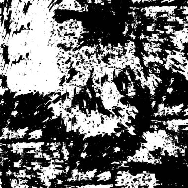 Çizik ve çiziklerle dolu siyah beyaz bir arka plan. Soyut vektör illüstrasyonu.