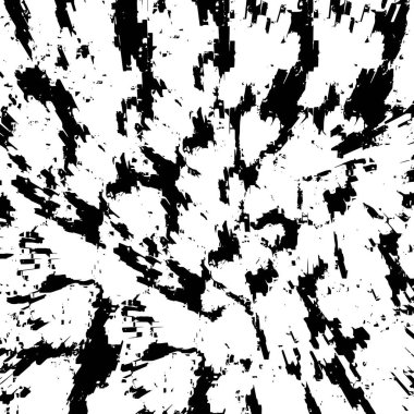 Çizik ve çiziklerle dolu siyah beyaz bir arka plan. Soyut vektör illüstrasyonu.