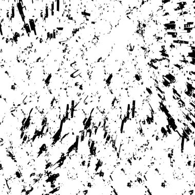 Çizik ve çiziklerle dolu siyah beyaz bir arka plan. Soyut vektör illüstrasyonu.